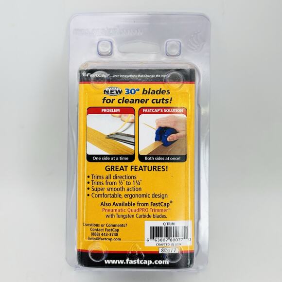 FastCap Edgebanding Pneumatic Quad Trimmer Q.TRIM - 30-Degree Carbon Steel Blade - Picture 3 of 9